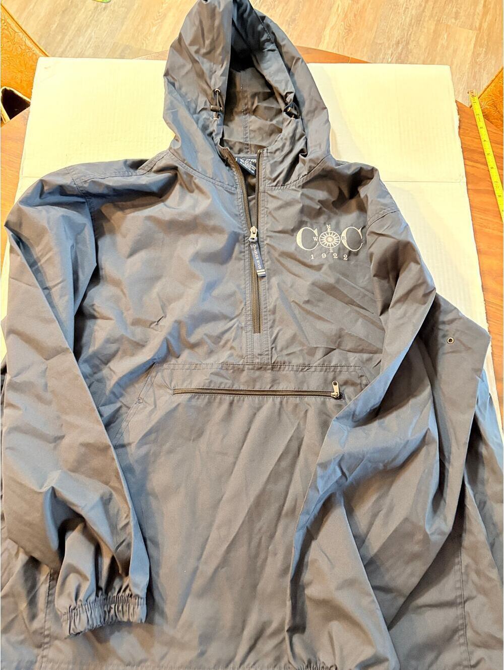 XL Charles River Apparel Pack-N-Go Jacket Grey Packable Windbreaker